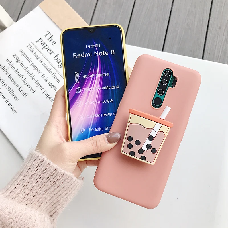 3d silicone cartoon phone holder case for xiaomi redmi note 10 note 11 redmi note 10 pro note 10s 9 8t redmi10 mi poco f3 cover free global shipping