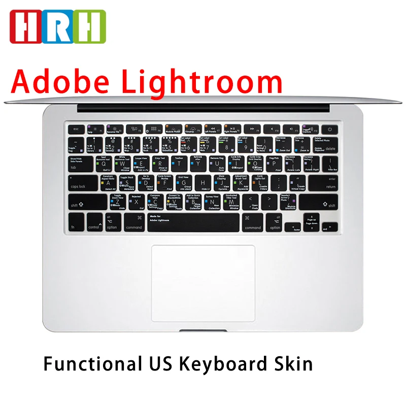 HRH Adobe Lightroom короткие полупрозрачные Чехлы для клавиатуры TPU Защитный чехол Macbook Pro