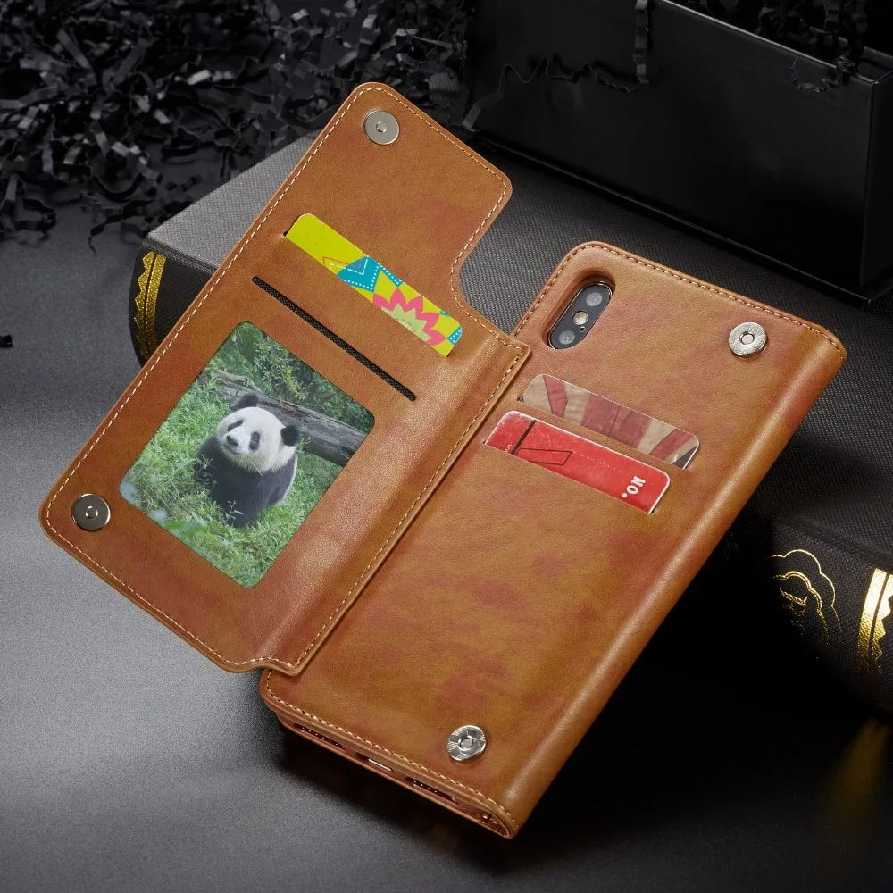 Магнитный кожаный чехол для Apple iPhone 11 Pro 8 7 6s 6 Plus XR X XS Max чехол-книжка для iPhone 6s 7 8 Plus чехол-кошелек для карт