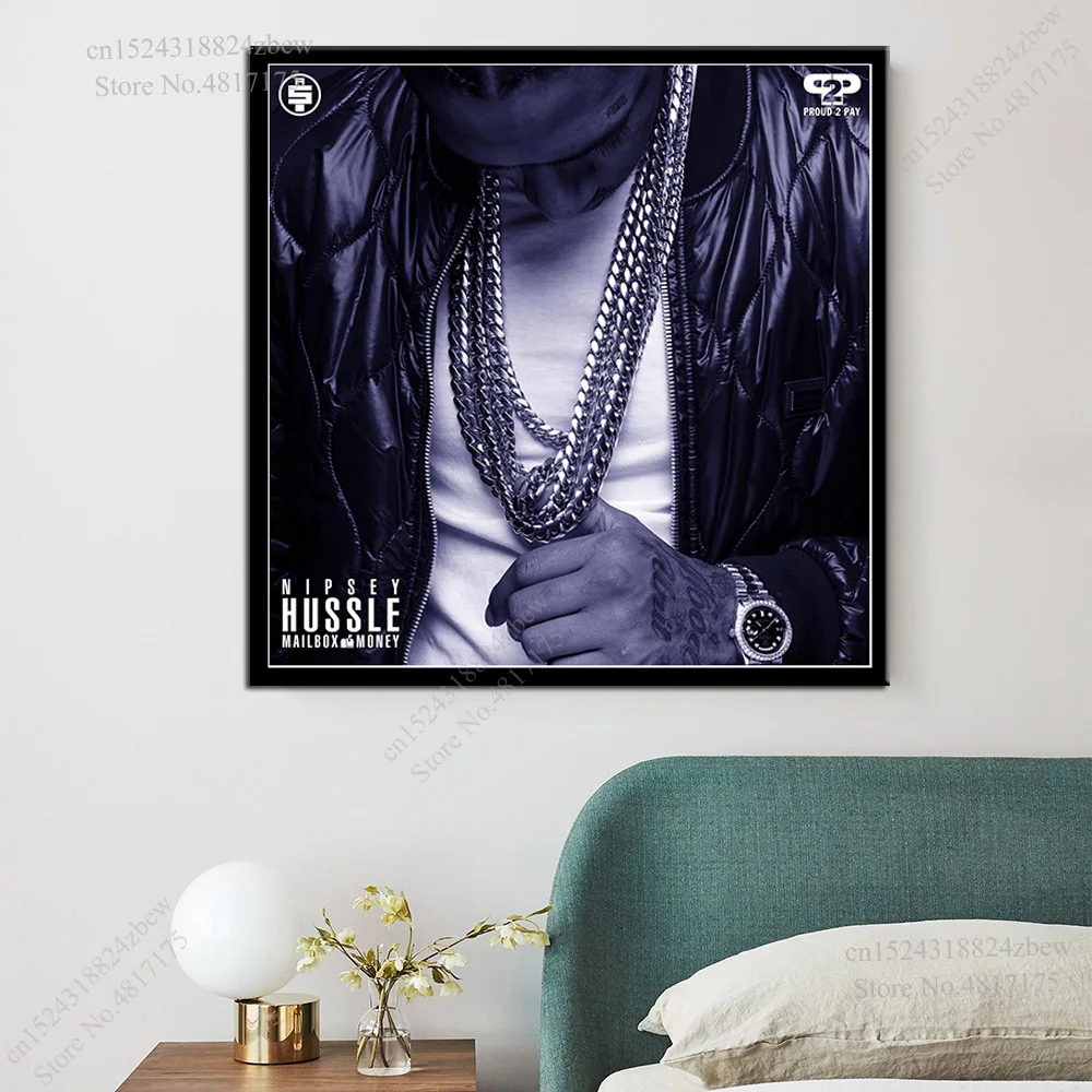 Постер Nipsey рэпер певец музыкальный альбом почтовый ящик деньги TMC Hussle Картина на