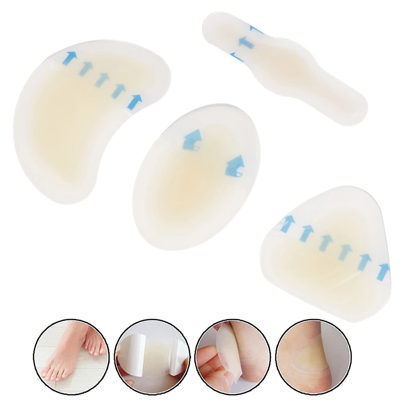 

4pcs/set Heel Anti-wearing Heel Sticker Pedicure Patch Plaster Foot Care Tools Adhesive Hydrocolloid Gel Blister Plaster