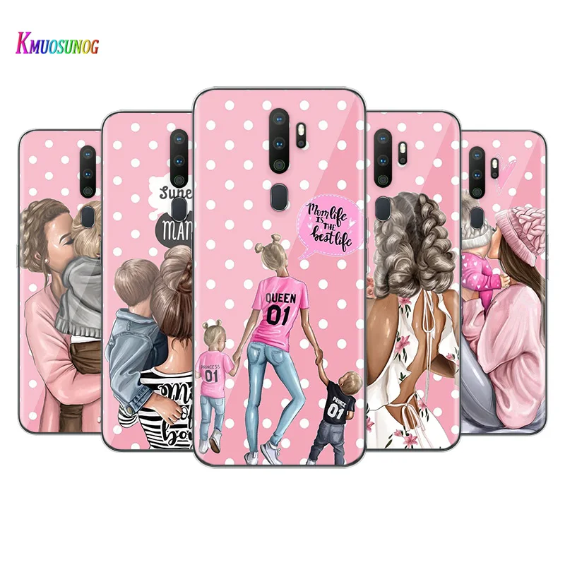 

Fashion Mom Baby Girl For OPPO A94 A93 A92S A73 A72 A53S A52 A32 A31 A12E A1K A11X AX7 A9 A7 A5 Phone Case