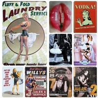 women in the laundry metal sign plaque metal vintage pub tin sign wall decor for bar pub club man cave retro garage wall