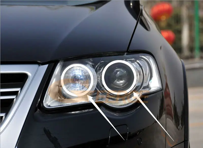 Для Volkswagen VW Passat B6 Magotan 2005 2010 ксеноновый головной светильник отличный COB led angel eyes halo