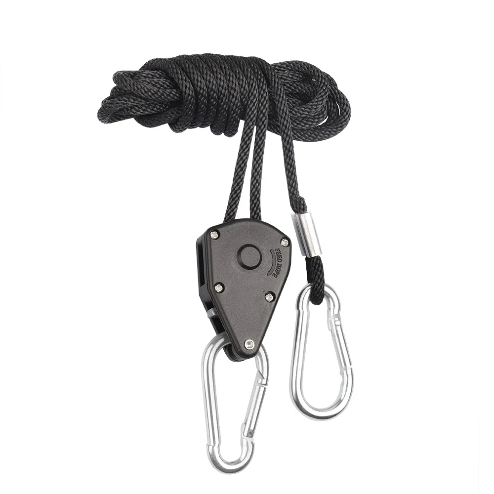 

1/8 '' Grow Panel Hanging Kit Nylon Adjustable Rope Ratcher Hanger for Tent Home Green House Planting
