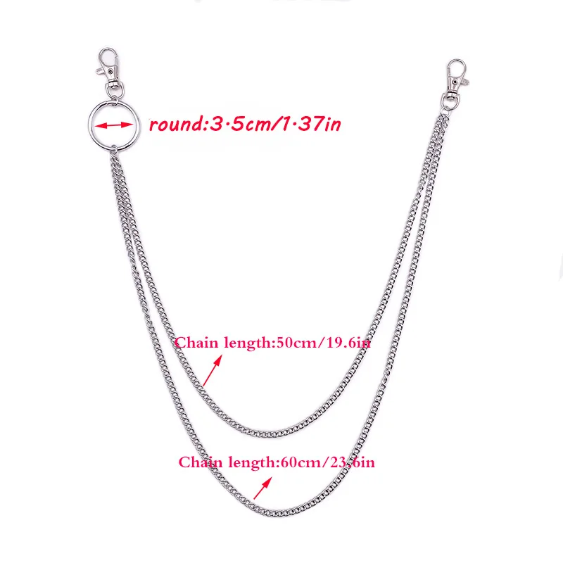 Двухслойная цепочка новинка рок панк стиль ремень для женщин дикий хип-хоп