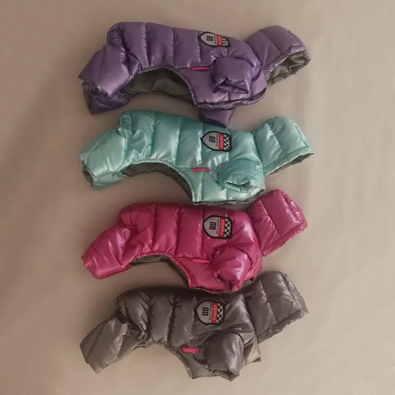 Ветрозащитная теплая куртка для домашних животных на 4 ножках с хлопковой