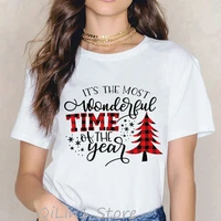 christmas t shirt women christmas tree top funny graphic tshirt femme white cute t shirt 90s best friends gift drop shipping