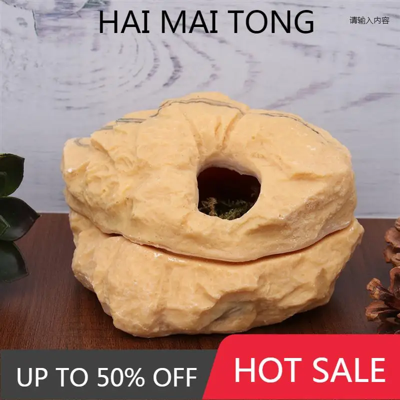 

Powerlong Crawler Hiding Cave Tropical Rainforest Desert Reptiles House Resin Rockery Fish Tank Landscape Aquarium Decoration