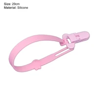 pacifier clips portable multifunctional silicone kids bib pacifier lanyards baby accessory