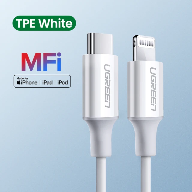 Ugreen MFi USB Type C к Lightning Кабель для iPhone 12 Mini Pro Max 8 PD 18 Вт 20 Вт быстрый USB C кабель для зарядки данных для Macbook Pro | Мобильные телефоны и аксессуары | АлиЭкспресс
