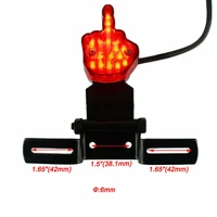 rear taillight for motorcycle middle finger led tail light tail brake stop light moto rear lights taillights dc 12v 1pc
