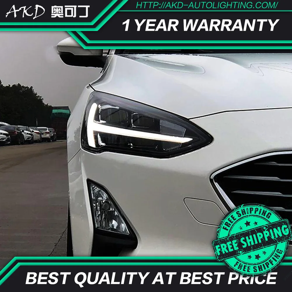 

АКД для Ford Focus 2019 головной светильник s светодиодный/Ксеноновые фары ближнего и дальнего света Светодиодный Противотуманные фары светильни...