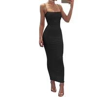 new design women long dress sexy camisole dress women night club dress solid color brand dress 5 color 4 size