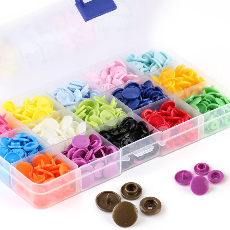 KAM T5 пластиковые защелки на кнопках 100 наборов мешков темная пряжка кнопки