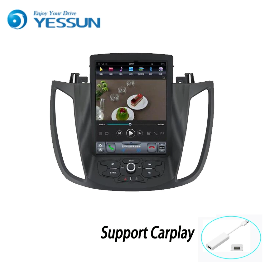 preço Gps Grande Da Navegação Do Carro Da Tela Do Andróide De Yessun Para Ford Kuga 2013 Radio 2018 Hd Do Tela Táctil Multimídia Rádio Video Audio Do Jogador Estéreo.