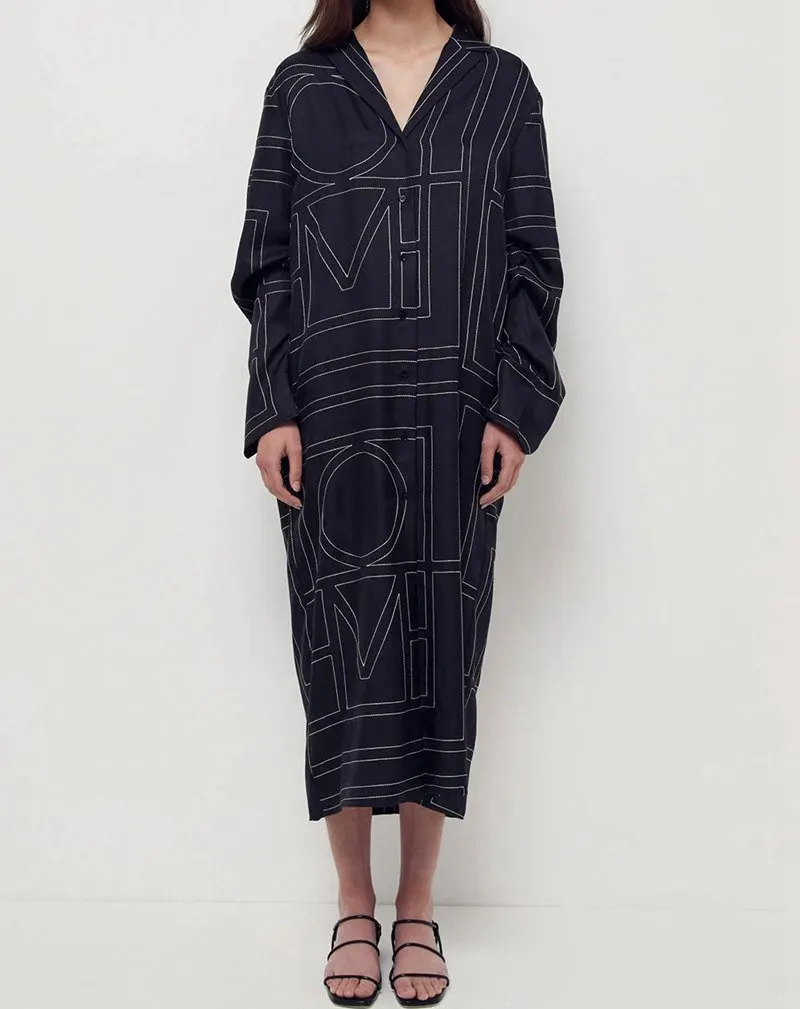 

Женское платье в скандинавском стиле, Длинное свободное платье с геометрической вышивкой, модель 20 на раннюю осень