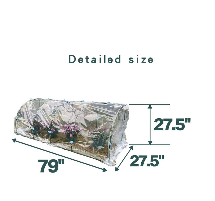 

AULAYSED Outdoor Plant Insulation Greenhouse Durable Mini Tunnel Mushroom Shed With Stand Protect Flowers Bird Pest Control