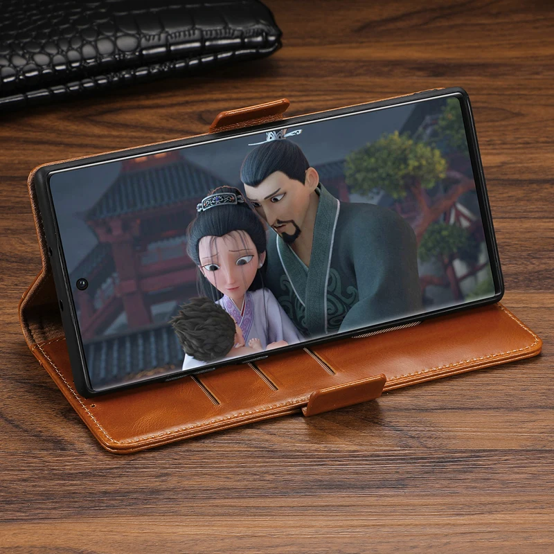 Для samsung Galaxy Note10 флип-кейс из натуральной кожи деловой бумажник oil Wax Подставка Крышка смартфона для samsung Note10 Plus