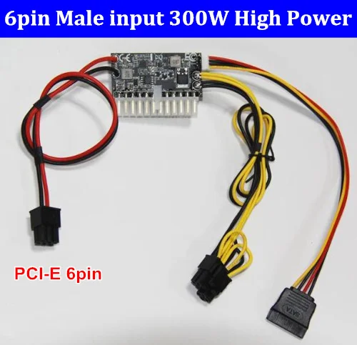 

DC / 6pin input 12V high power pico DC-ATX 300W ATX 24Pin mini ITX PSU pico for PC computer network server