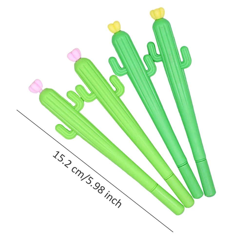 

4Pcs Cute Creative Cactus Gel Pens Stationery Gift Gel Pen Wholesale Black Ink Office School Supplies Tools Gift