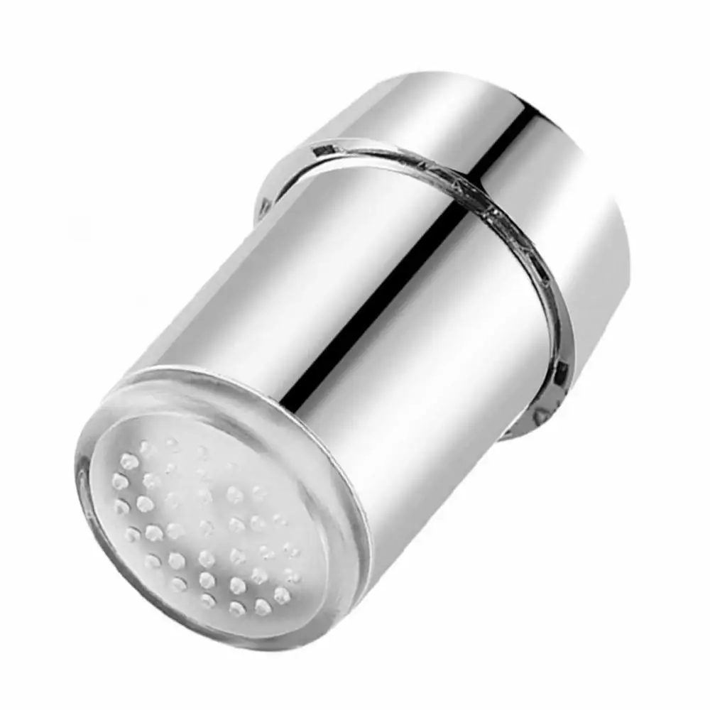 

3 Color LED Light Change Faucet Shower Water Tap Temperature Sensor Water Faucet Glow Shower Left Screw with Converter Dropship