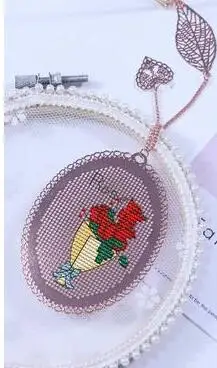 TT Girls DIY ремесло Стич вышивки крестом металлическая Закладка серебро Золотой Рукоделие Вышивка ремесла счетный крест-строчка Kit-6TH - Цвет: JS065