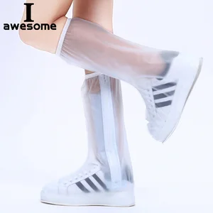 Водонепроницаемый чехол от дождя туфли для многократного применения Нескользящие сапоги на молнии для дождя, высокое качество, черный, синий, синий