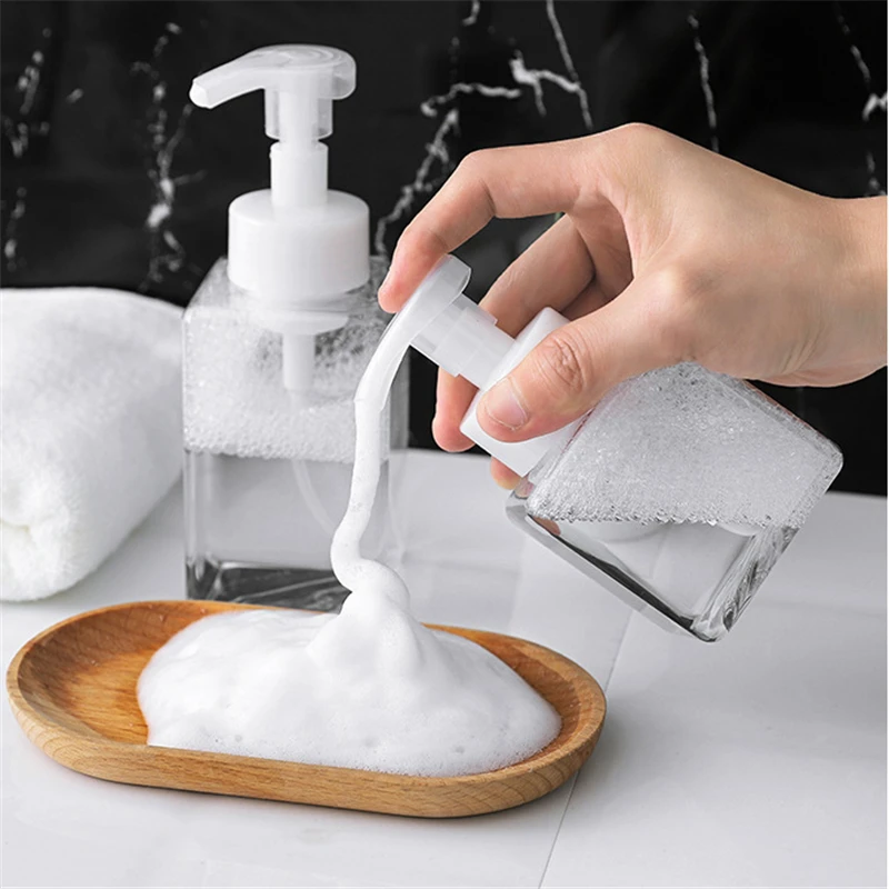 450 мл пустые многоразовые квадратные пластиковые пены мыло мусс насос Бутылка