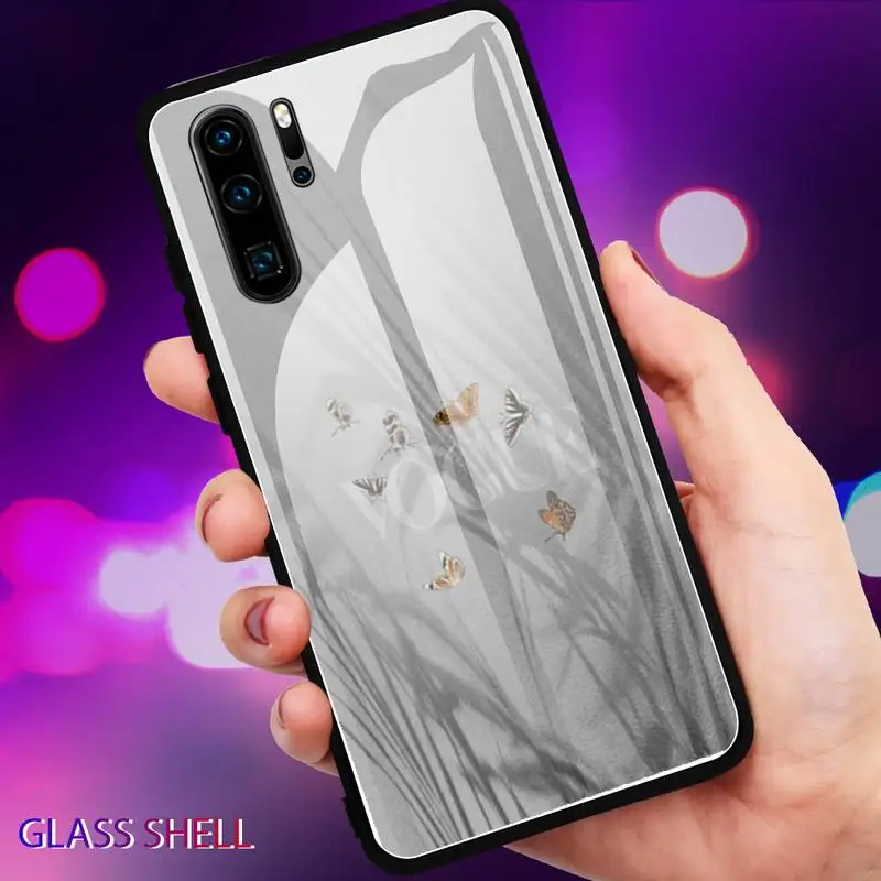 

Luxury fashion magazine Vogue Phone Case For Huawei P9 10Plus 20PRO P30 Lite Back Cover Tempered Glass Cases For NOVA 3E Series