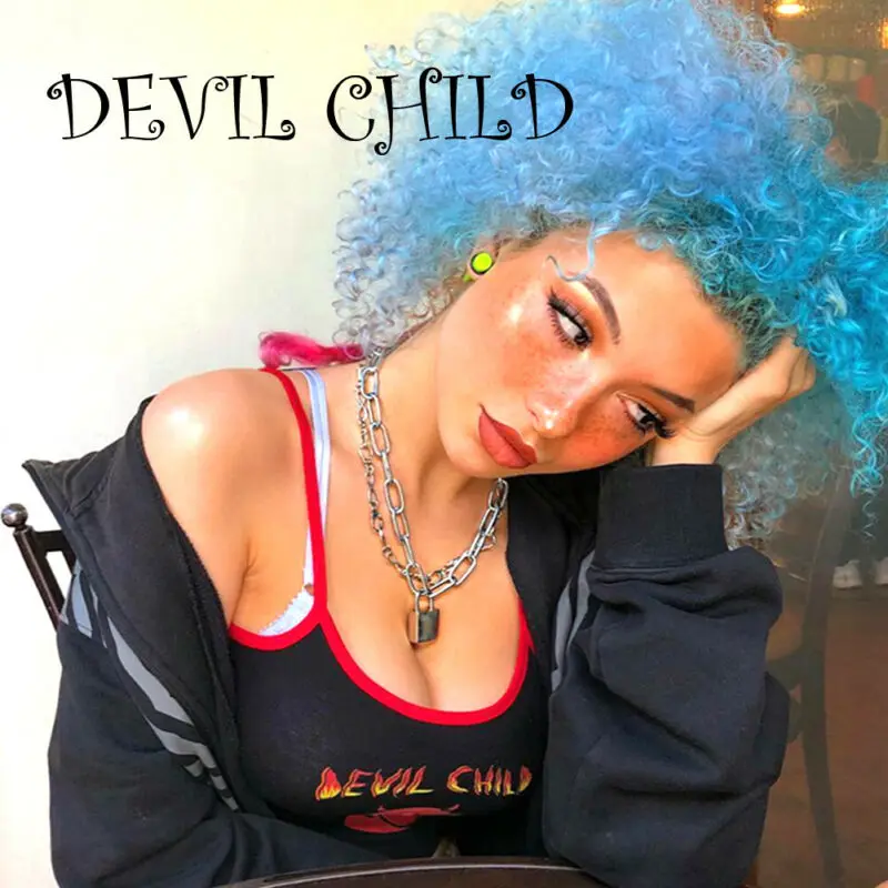 Майка женская в рубчик укороченный топ с принтом дьявола модная повседневная