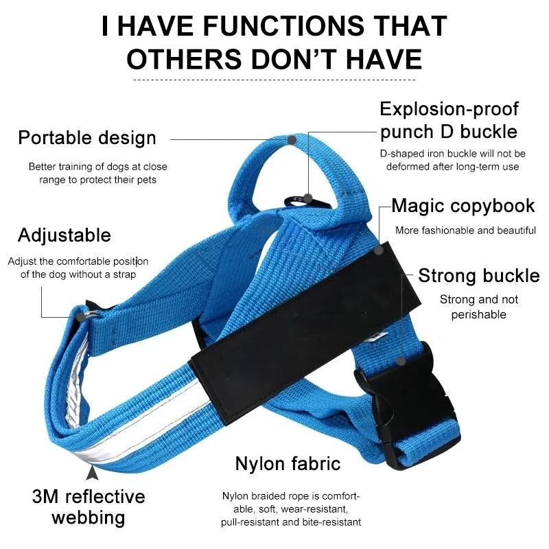 Регулируемый Светоотражающий Поводок для собак веревка Лабрадора