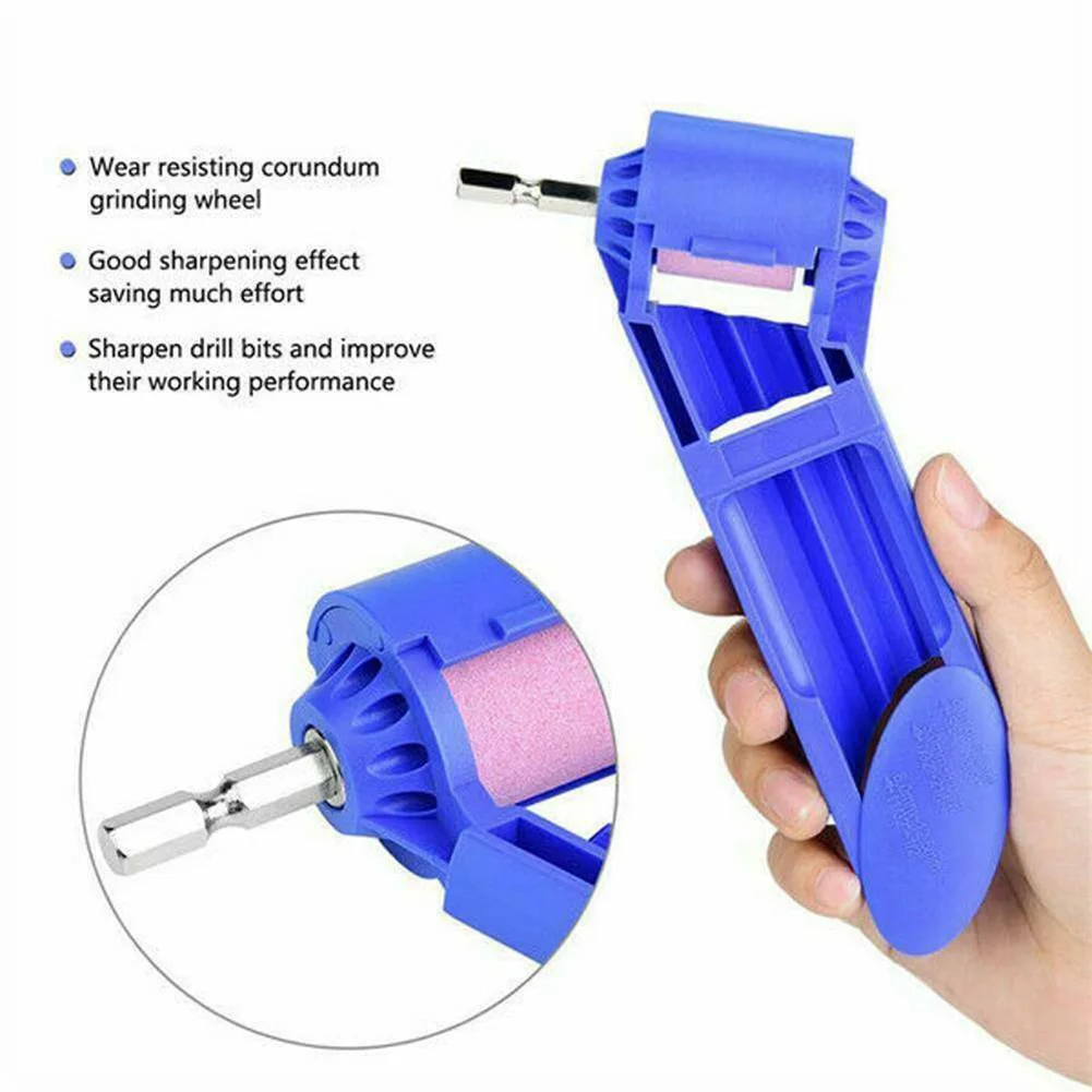 

Portable Drill Bit Sharpener Sharpening Tool Grinding Wheel Kit W/ Wrench