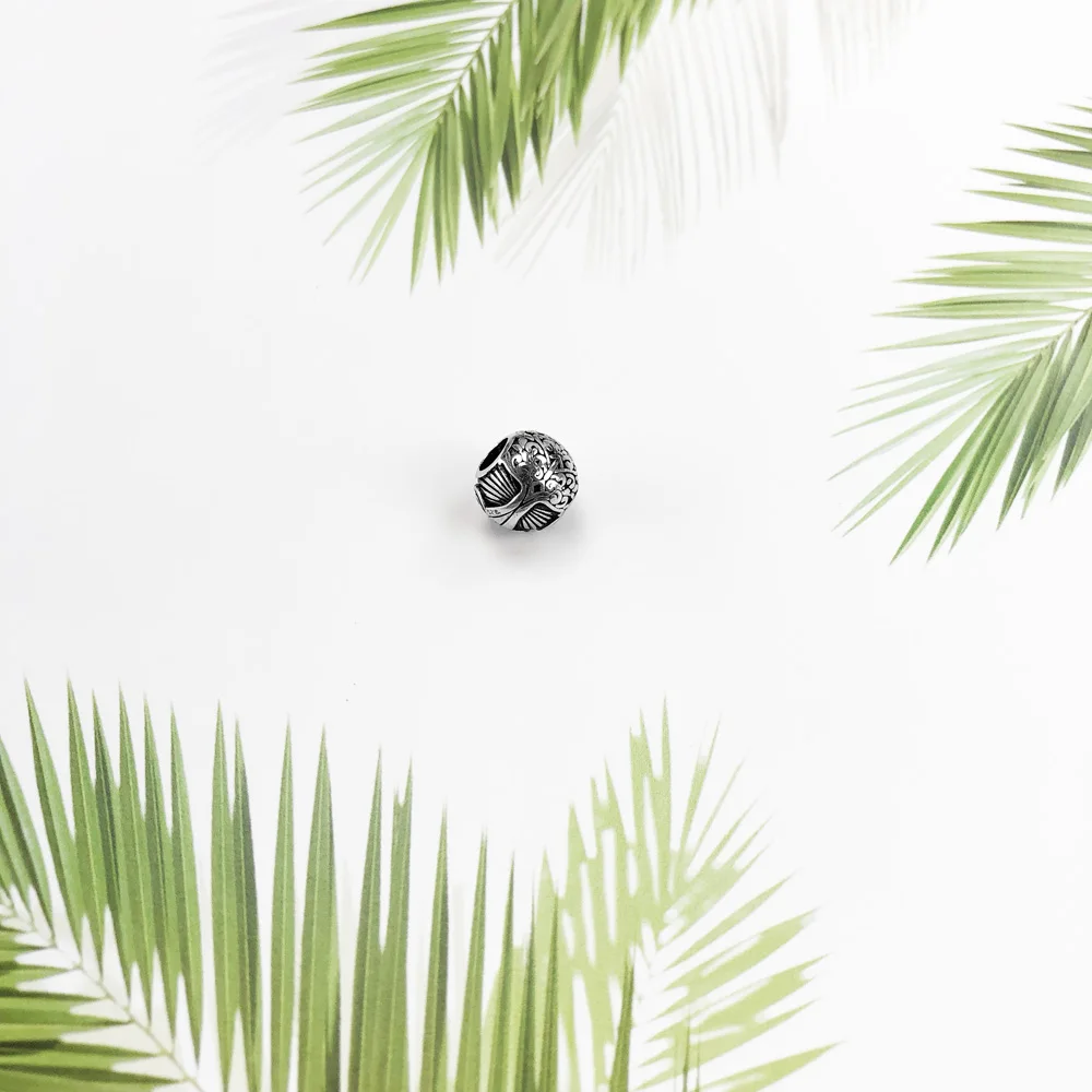 Бусины-шармы с деревом для браслета ожерелье из серебра 925 пробы винтажное