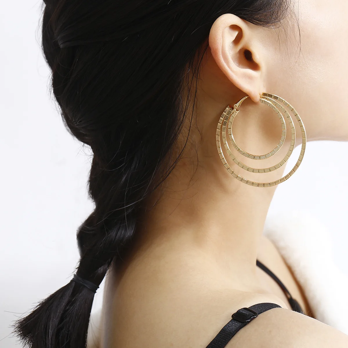 Youvanic панк винтажные большие серьги кольца цветок для женщин Модные