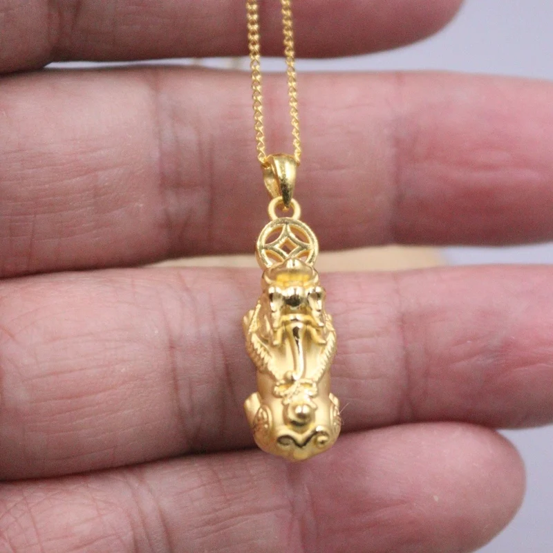 Подвеска из настоящего чистого золота 999 пробы 24 к для мужчин и женщин подарок 3D