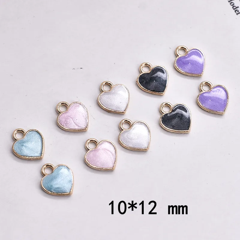 5pcs New DIY Accessories Earring Material Pearl Cartoon Love Peach Heart Simple Pendant Series Handmade Gift