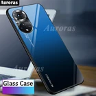 Чехол Auroras для Honor 50 Pro с градиентом, чехол для телефона из закаленного стекла, чехол с полным покрытием для Honor50 Lite, чехол