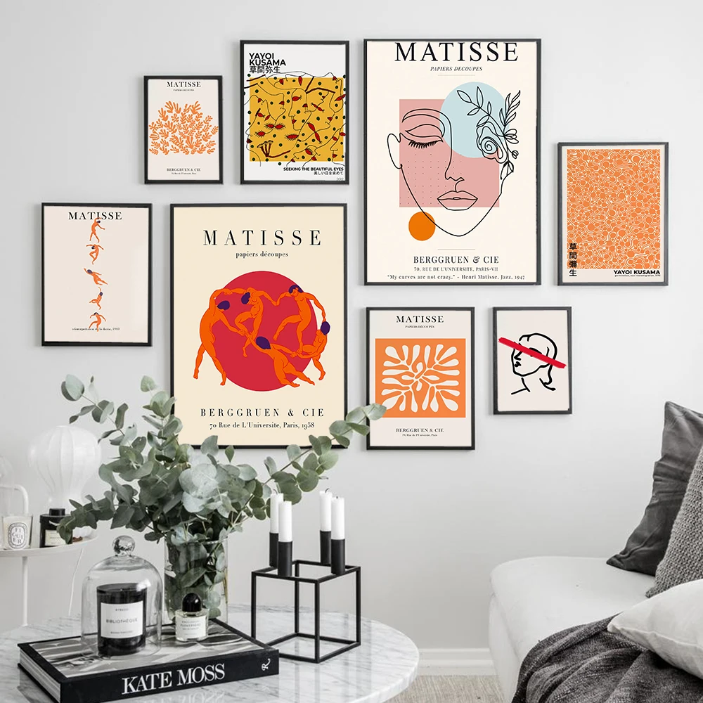 Танцевальные фигурки Анри Матисса в стиле бохо постер холст живопись Yayoi Kusama