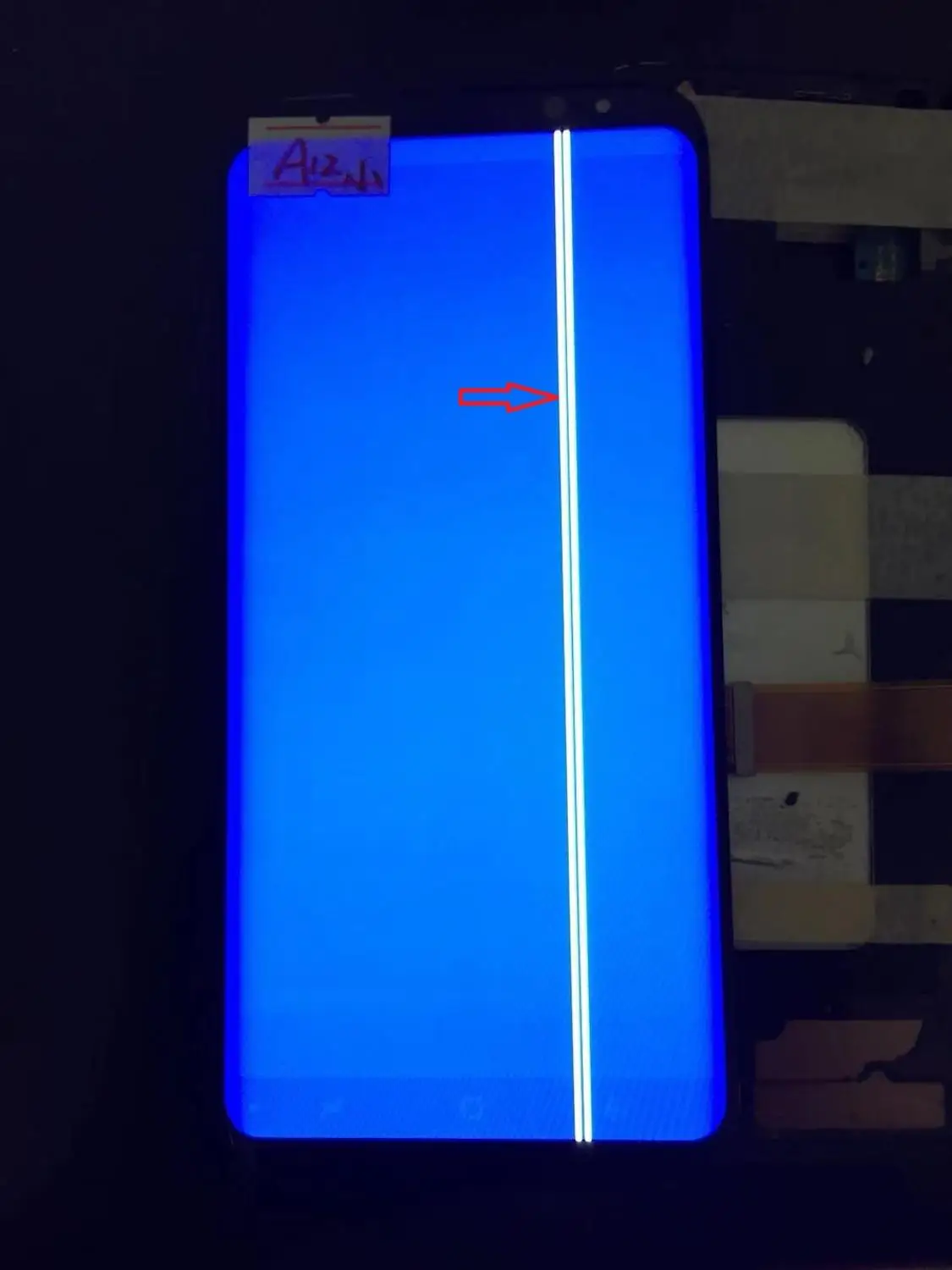 NO.A12 AMOLED с линией для samsung Galaxy S8 PLUS G955A G955U G955F ЖК-дисплей кодирующий преобразователь сенсорного экрана в сборе - Цвет: NO.A12
