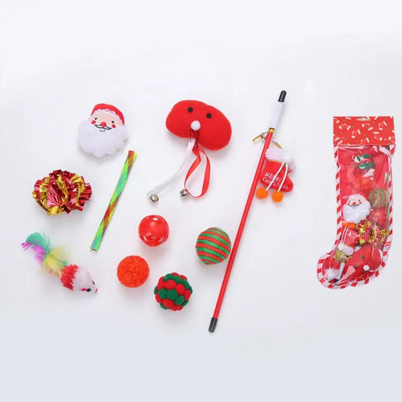 Коллекция 2021 года детская игрушка для кошек Набор рождественских игрушек собак