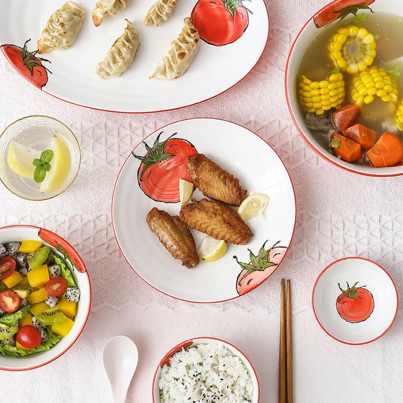 Набор посуды из чашка для дома мисок керамическая миска супа рисовых тарелка