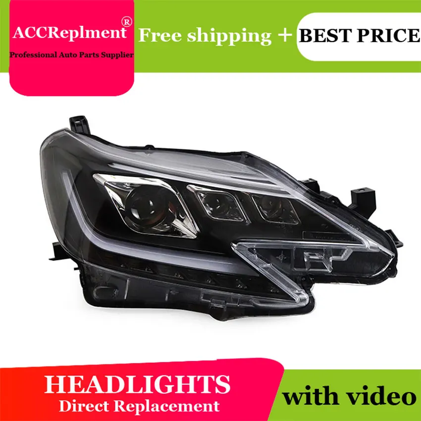 

Car Styling For Toyota Mark X Reiz led headlights 2014-2017 Led head lamp ALL LED fog lights Daytime Running Lights