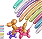 Воздушные шары для воздушных шаров животные длинные Скручивающиеся воздушные шары металлик 260 латексные воздушные шары Набор для изготовления животных магические хромированные шары