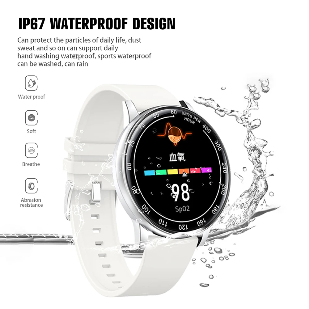 

Спортивные Смарт-часы с сенсорным экраном 1,28 дюйма, пульсометром, тонометром, фитнес-трекером, водонепроницаемые Смарт-часы для Android и iOS