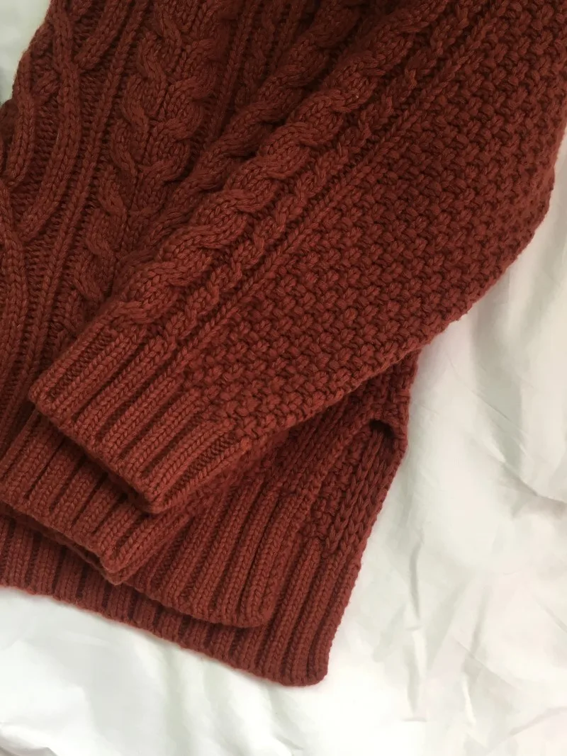 

2019 Winter Thicken Twisted Knitting Sweater Pullover Women Long Sleeve O-neck Female Korean Casual Fashion Tops Sweaters Femme