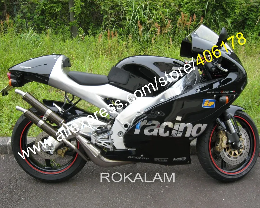 Аксессуары для мотоциклов Aprilia RS250 черный глянцевый обтекатель 1998 2000 2001 2002 RS 250 98 99