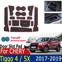 anti slip rubber cup cushion door groove mat for chery tiggo 4 accessories tiggo 5x 2019 2018 2017 mat for phone 14pcs