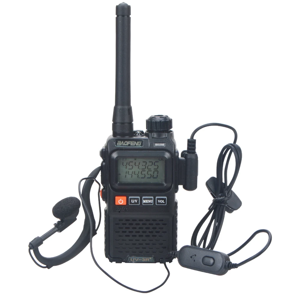 BaoFeng UV-3R+PRO Ultra-Compact  UHF VHF Dual Band Mini Handheld VOX FM Walkie Talkies Black Color