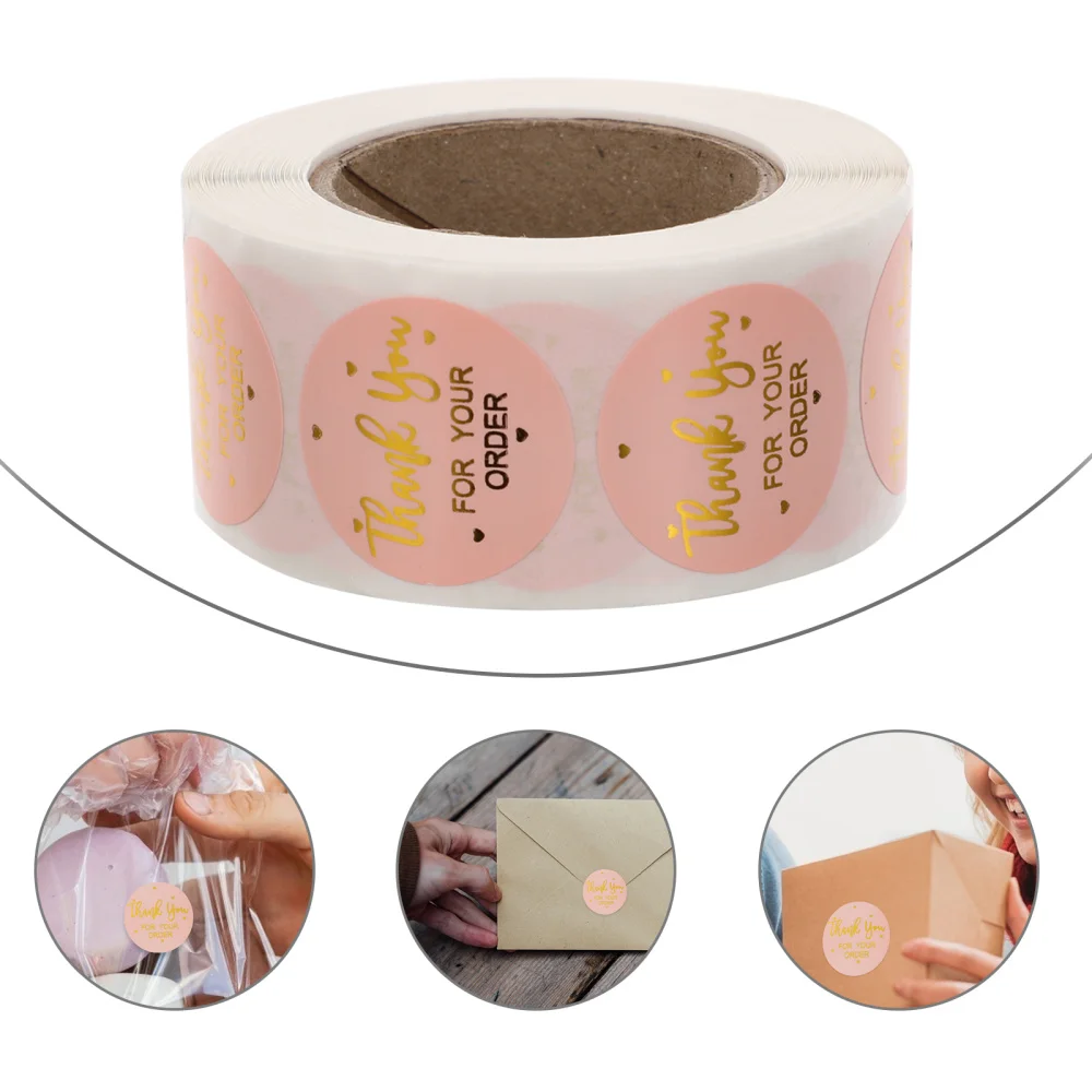 

2 Rolls DIY Wrapping Thank You Labels Sealing Tag Sticker Gift Package Decal